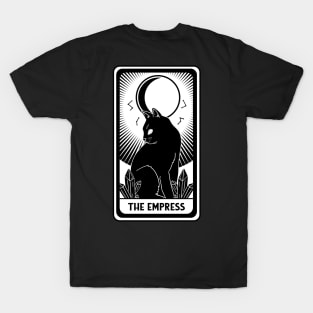 The Empress Tarot Card Black Cat Crescent Occult Gothic T-Shirt